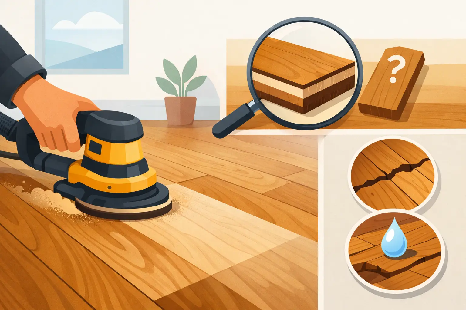 can hardwood floors be sanded