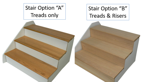Hardwood stair treads and risers by National Floors