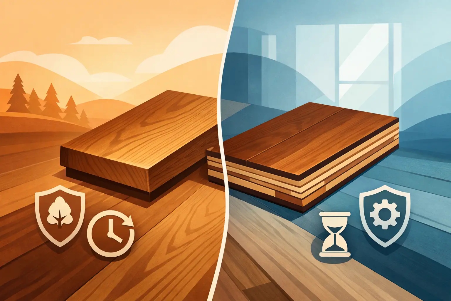solid versus engineered hardwood